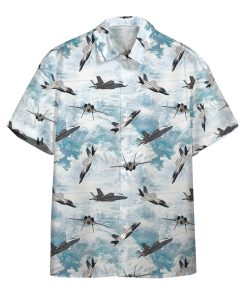 Gearhumans 3D F35A Lightning II Aircraft Sky Custom Hawaii Shirt