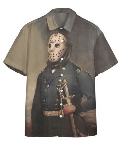 Gearhumans 3D Jason Voorhees Friday The 13th Portrait Custom Short Sleeve Shirt