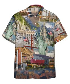 Gearhumans 3D America Famous Landmarks Custom Hawaiian Shirt