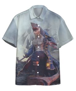 Gearhumans 3D Captain Pirate Shark Custom Hawaii Shirt