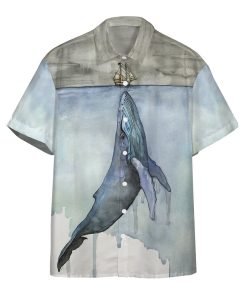 Gearhumans 3D Let Whale Kiss You Custom Short Sleeve Shirt