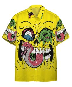Gearhumans 3D Bone Head Custom Hawaii Shirt