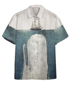 Gearhumans 3D Let White Whale Kiss You Custom Short Sleeve Shirt