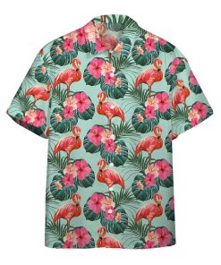 Gearhumans 3D Flamingo Beautiful Summer Floral Custom Hawaii Shirt