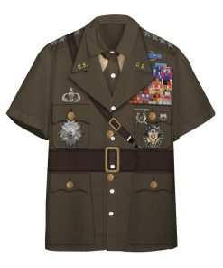 Gearhumans 3D Douglas MacArthur Custom Short Sleeve Shirt