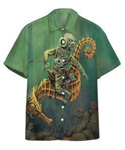 Gearhumans 3D Deep Sea Cowboy Custom Hawaii Shirt