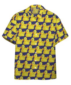Gearhumans 3D Ducky Tie Pattern Custom Hawaii Shirt