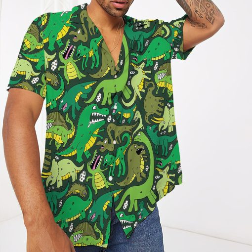 Gearhumans Dinosaur 3D Hawaii Shirt - Image 4