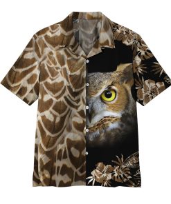 Gearhumans 3D Owl Hawaii Shirt