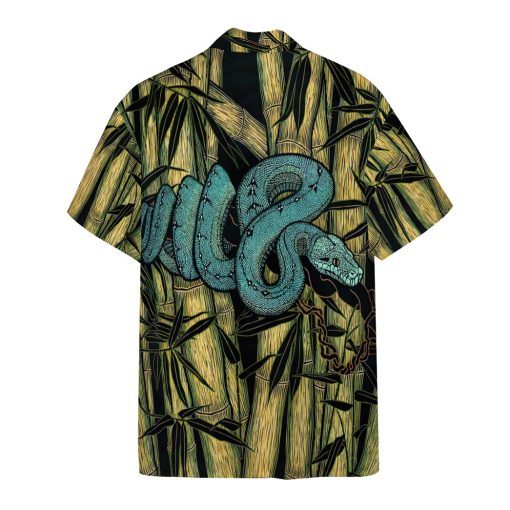 Gearhumans 3D Green Snake Hawaii Shirt - Image 2