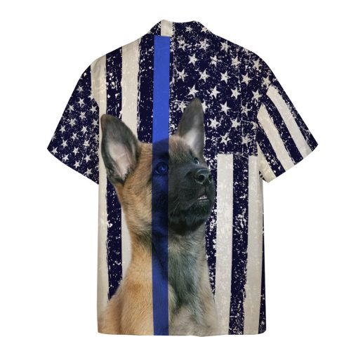 Gearhumans 3D American Police Puppy Hawaii Shirt - Image 2