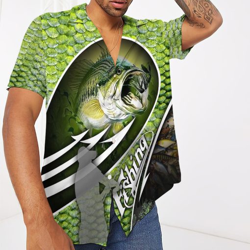 Gearhumans 3D Bass Fishing Hawaii Shirt - Image 4