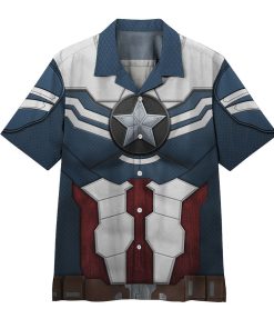 Gearhumans 3D Sam Wilson Captain America Custom Hawaii Shirt