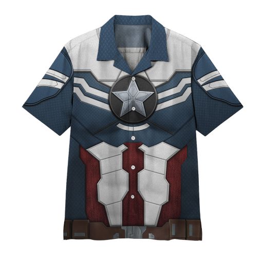 Gearhumans 3D Sam Wilson Captain America Custom Hawaii Shirt