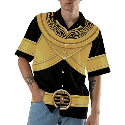 Gearhumans 3D Power Ranger Zeo Gold Hawaii Shirt