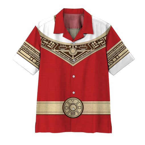 Gearhumans 3D Power Ranger Zeo Red Hawaii Shirt