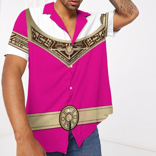 Gearhumans 3D Power Ranger Zeo Pink Hawaii Shirt