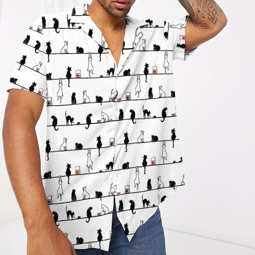 Gearhumans 3D Cat Hawaii Shirt - Image 3