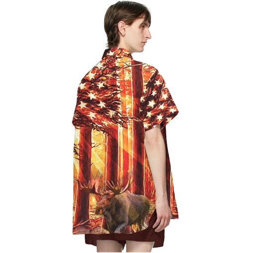 Gearhumans 3D Moose Hunting Hawaii Shirt - Image 5
