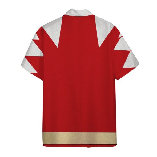 Gearhumans 3D Power Ranger Red Dino Thunder Hawaii Shirt