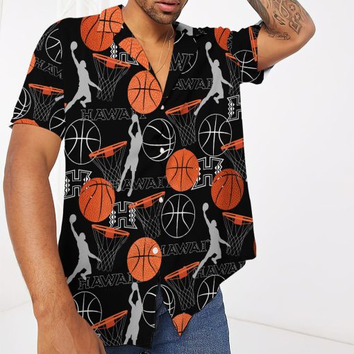 Gearhumans 3D Hawaii Rainbow Warriors Basketball Hawaii Shirt
