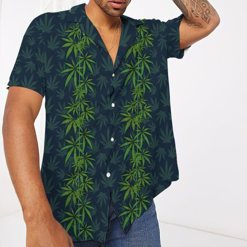 Gearhumans 3D Cannabis Leaves Hawaii Shirt