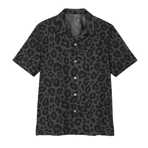 Gearhumans 3D Black Leopard Hawaii Shirt