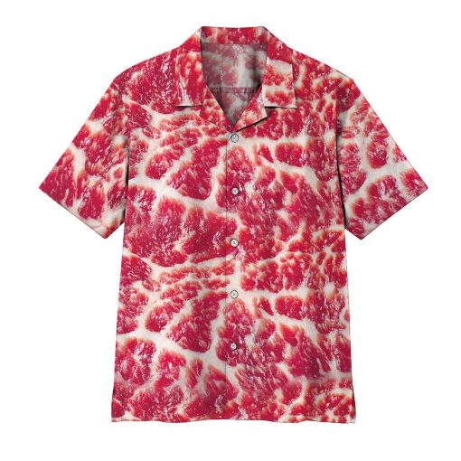 Gearhumans 3D Raw Meat Hawaii Shirt - Image 5
