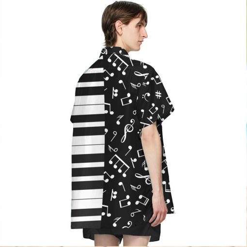 Gearhumans 3D Piano And Music Note Hawaii Shirt