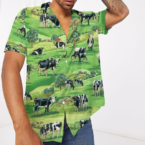Gearhumans 3D Dairy Cow Hawaii Shirt