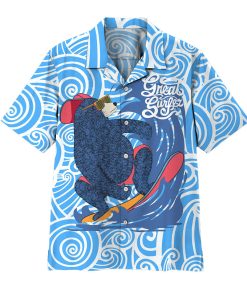 Gearhumans 3D Surfing Bear Hawaii Shirt