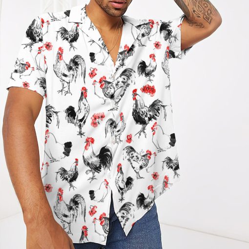 Gearhumans 3D Rooster Hawaii Shirt