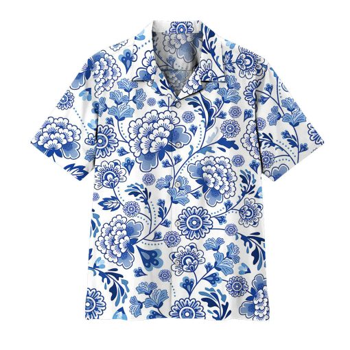 Gearhumans 3D Porcelain Pattern Hawaii Shirt