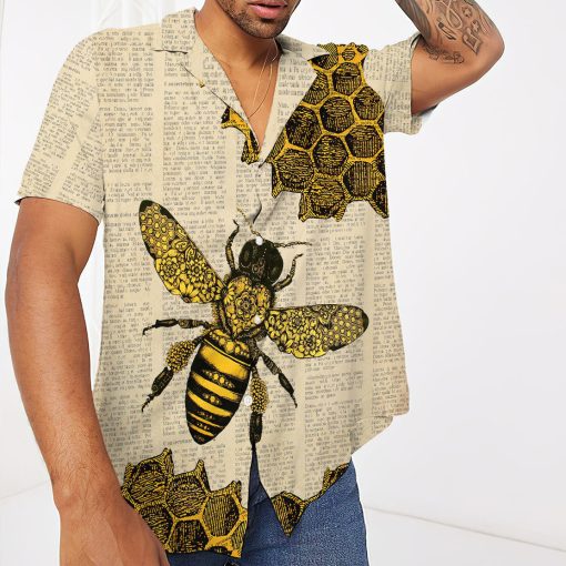 Gearhumans 3D Bee Hawaii Shirt - Image 3