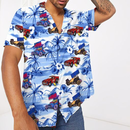 Gearhumans 3D Dirt Track Racing Hawaii Shirt - Image 4