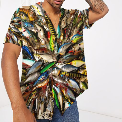 Gearhumans 3D Fishing Baits Stainless Steel Hawaii Shirt 12 Gearhumans 3D Fishing Baits Stainless Steel Hawaii Shirt