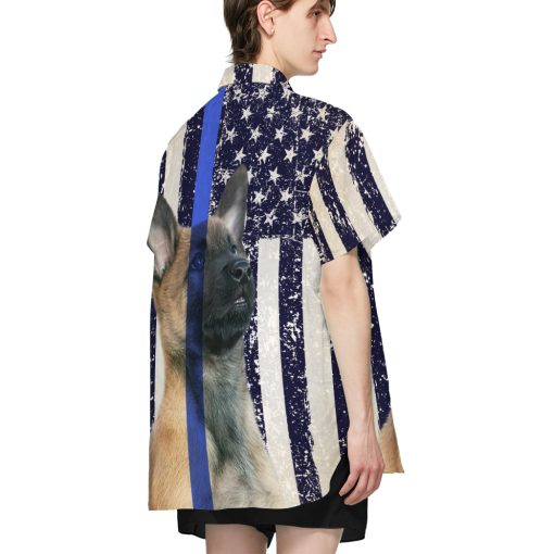 Gearhumans 3D American Police Puppy Hawaii Shirt - Image 4