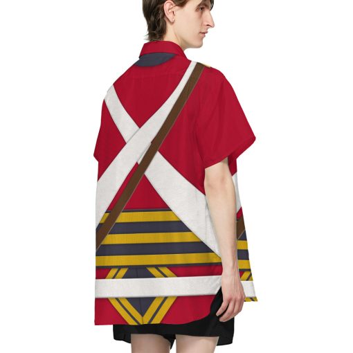 Gearhumans 3D British 2nd Heavy Dragoon Custom Hawaii Shirt - Image 4