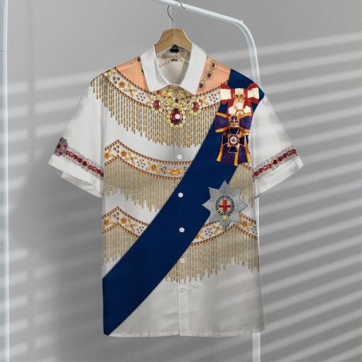 Gearhumans Custom Queen Elizabeth II 3D Hawaii Shirt