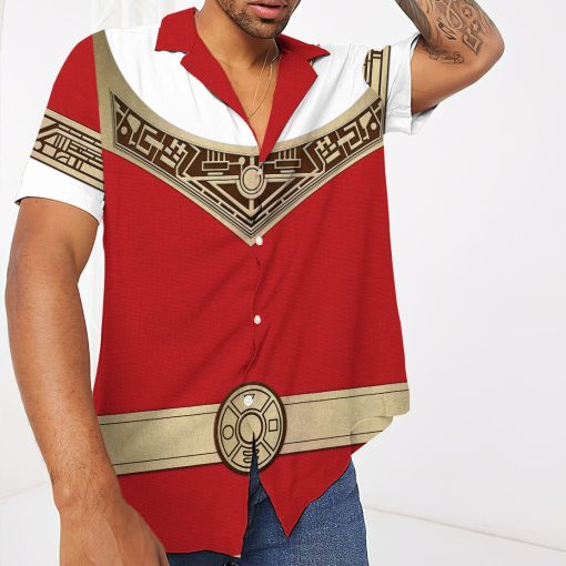 Gearhumans 3D Power Ranger Zeo Red Hawaii Shirt