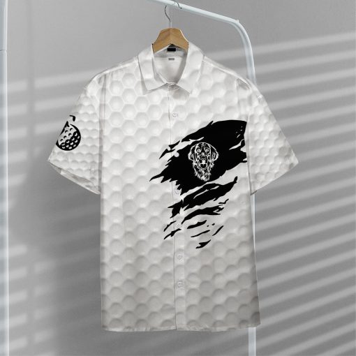 Gearhumans 3D Golden Retriever Golf Hawaii Shirt