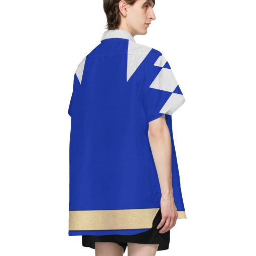 Gearhumans 3D Power Ranger Blue Dino Thunder Hawaii Shirt