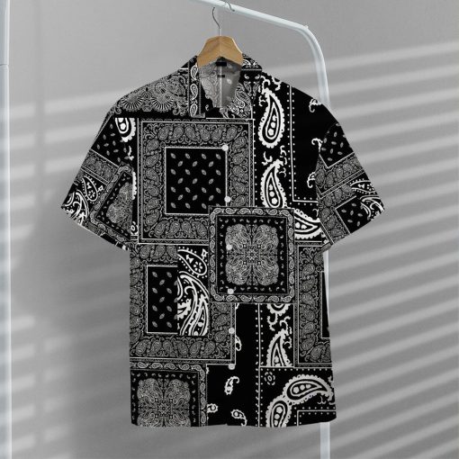 Gearhumans 3D Black Multiple Paisley Bandanas Hawaii Shirt - Image 5