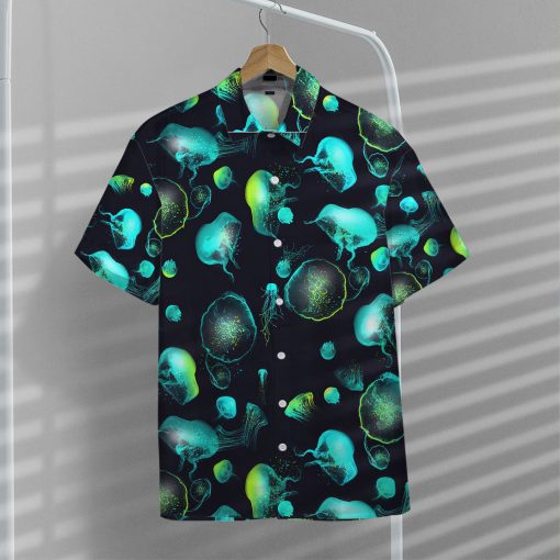 Gearhumans Glowing Jellyfish Hawaii Shirt - Image 7