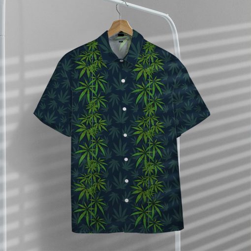 Gearhumans 3D Cannabis Leaves Hawaii Shirt