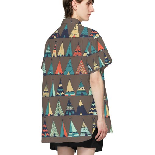 Gearhumans 3D American Native Tents Hawaii Shirt - Image 4
