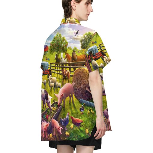 Gearhumans 3D Farm Animal Hawaii Shirt