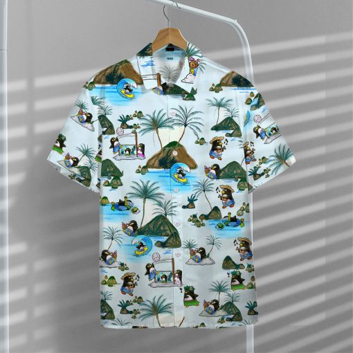 Gearhumans 3D Penguin Hawaii Shirt - Image 3