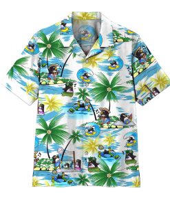 Gearhumans 3D Penguin Hawaii Shirt