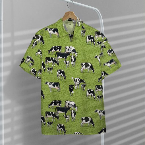 Gearhumans 3D Dairy Cow Hawaii Shirt